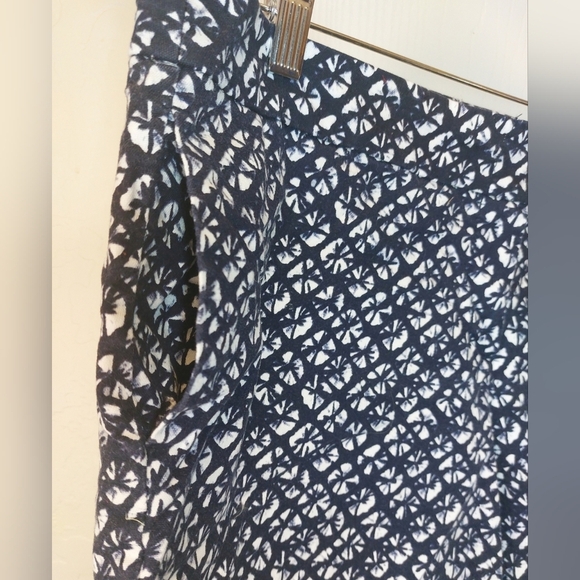 Cynthia Rowley Indigo White Printed Dress Shorts Size 14 Office Date Party Boho - Picture 3 of 9